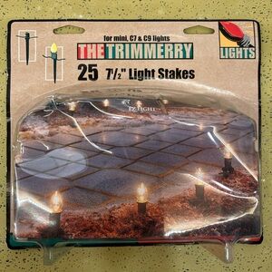 Holiday Christmas Lights 7" 25 Stakes for C-7 C-9 Mini Lights by Home Accents